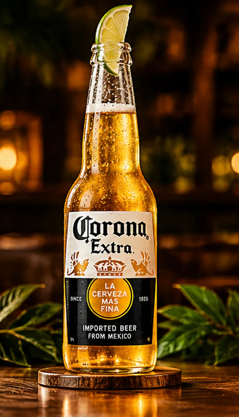 A bottle of Corona beer