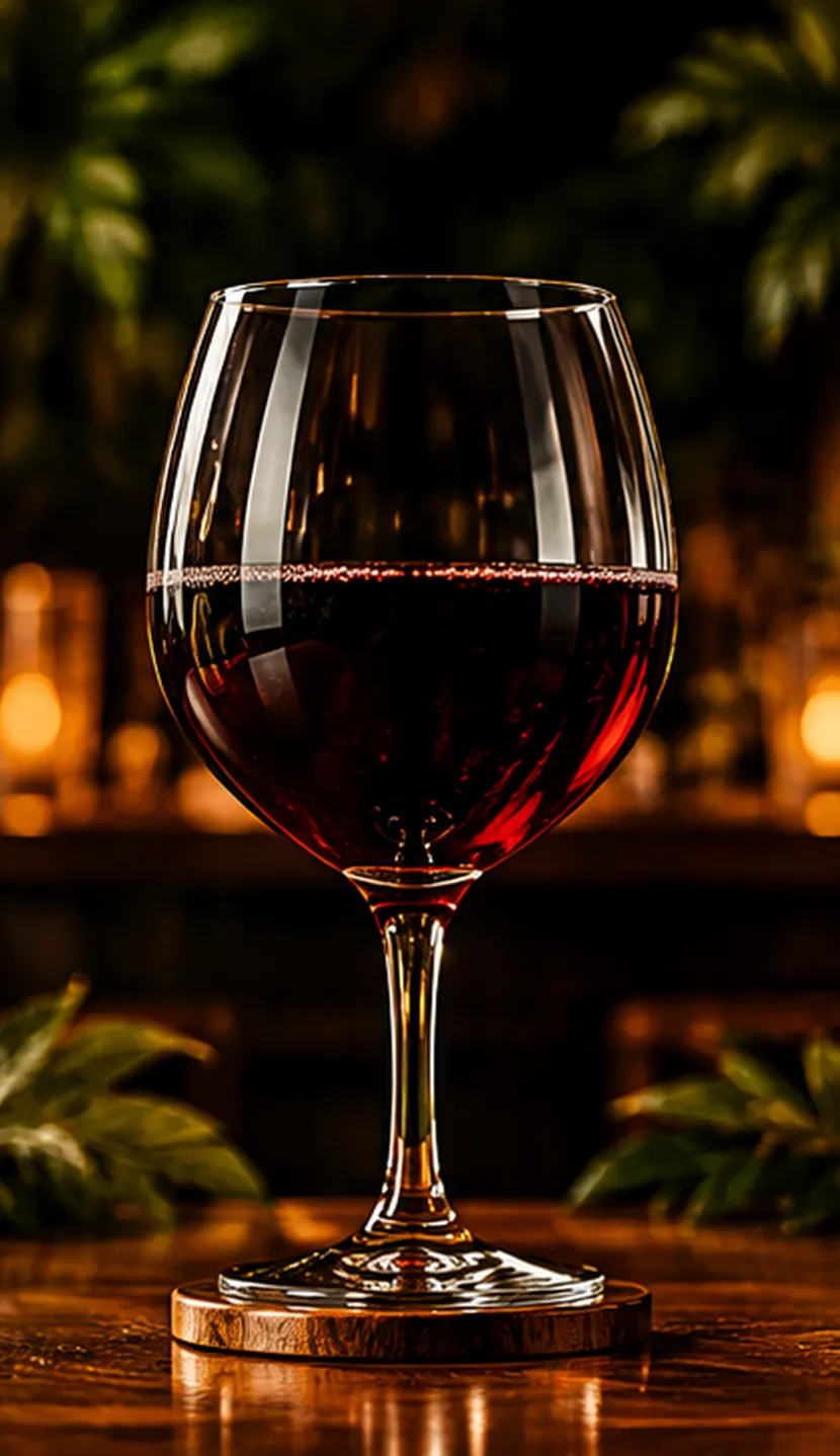 A glass of red wine