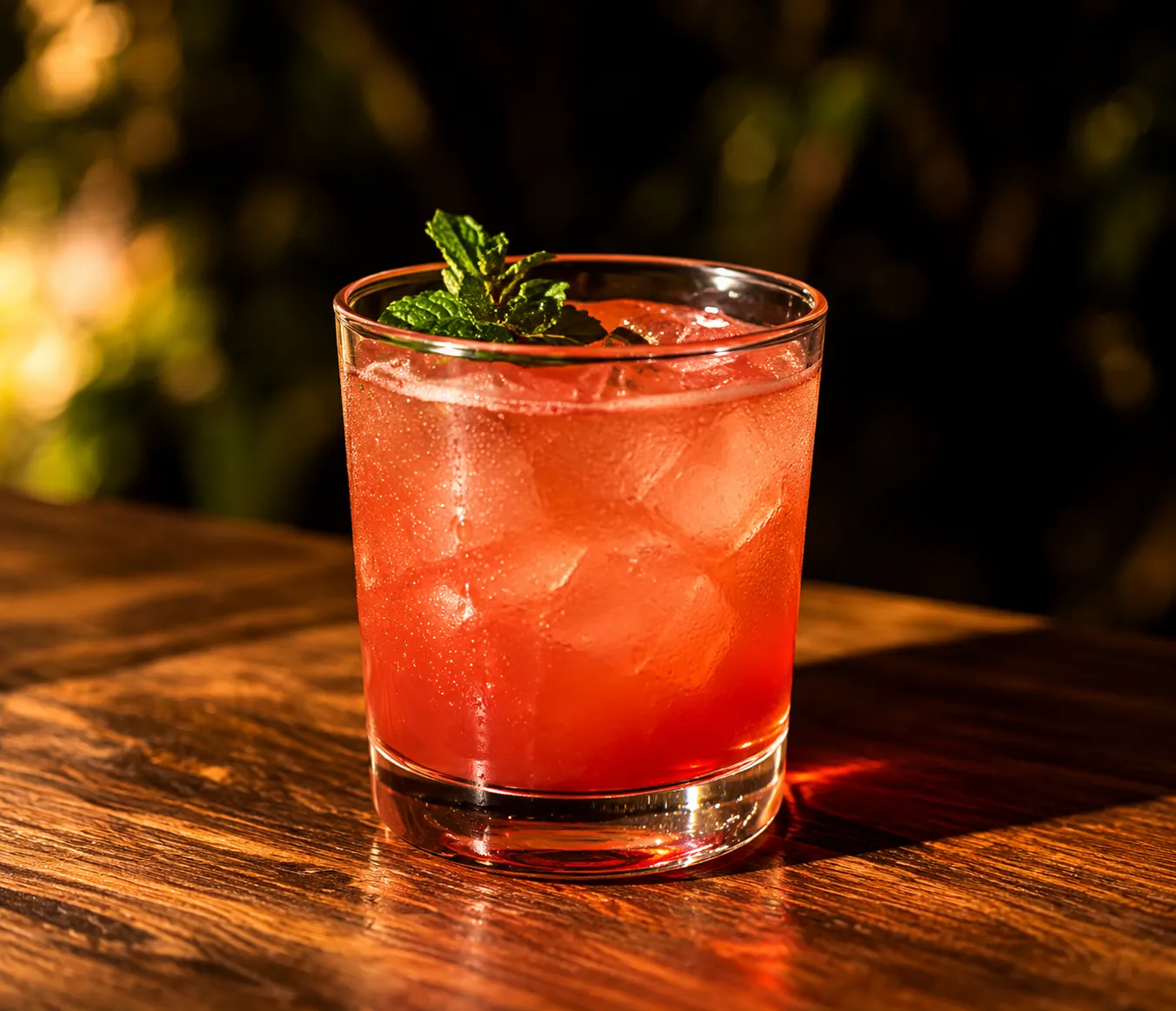 Spicy Paloma cocktail in a glass on a wooden table